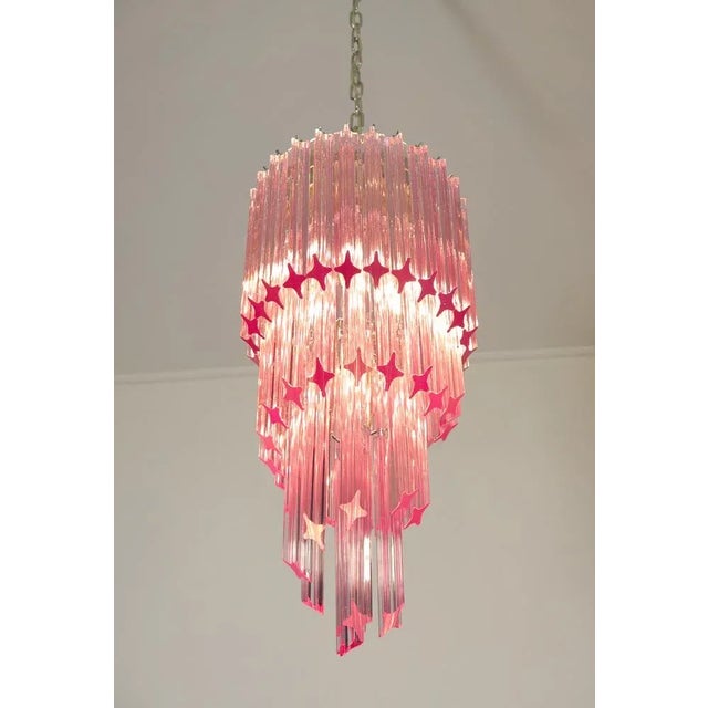 Green Murano Glass Spiral Chandelier, 1990 For Sale - Image 8 of 13