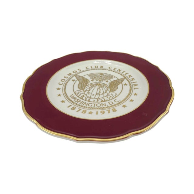 Mid-Century Modern Vintage Cosmos Club Washington, d.c. Centennial Plate 1878–1978 For Sale - Image 3 of 12