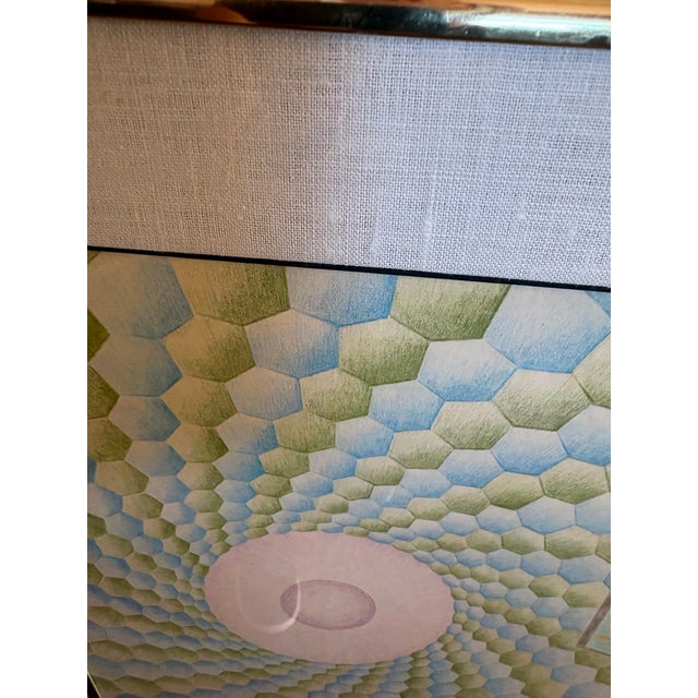 Paper “Celestial Realities” 1972 Ivar Zapp Large Prismacolor Geometric Drawing Vorpal Gallery Sf For Sale - Image 7 of 9