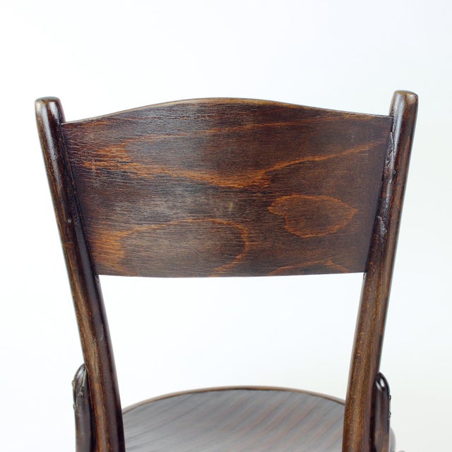 Brown Bentwood Chair from Tatra, Former Czechoslovakia, 1940s For Sale - Image 8 of 16