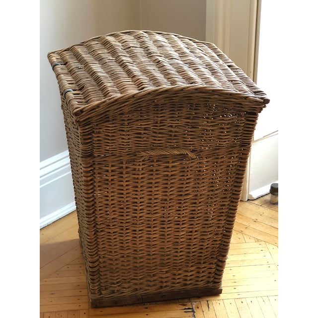 Large Antique Wicker Storage Hamper Chairish