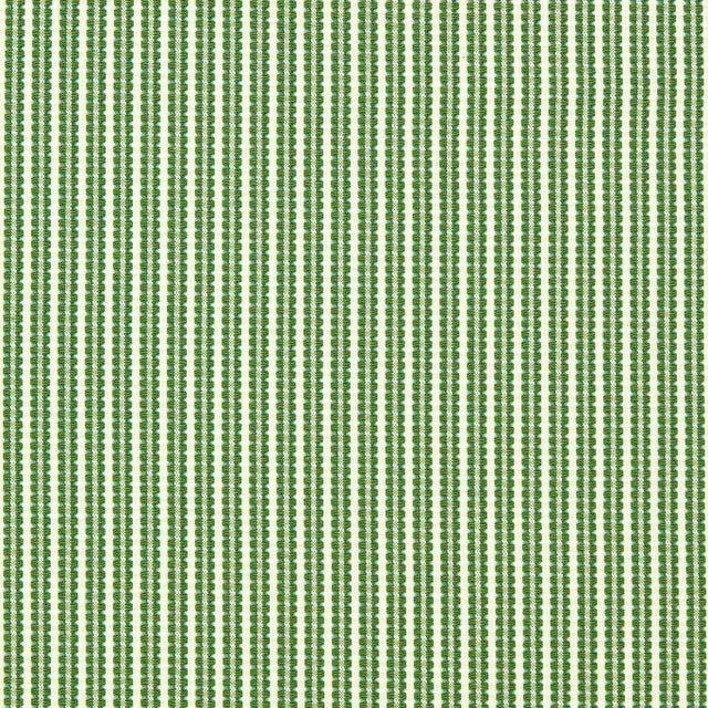 Harlequin Pepita Stripe Fabric in Kelly/First Light For Sale