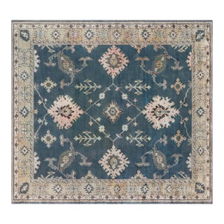 Early 20th Century Turkish Oushak Rug For Sale