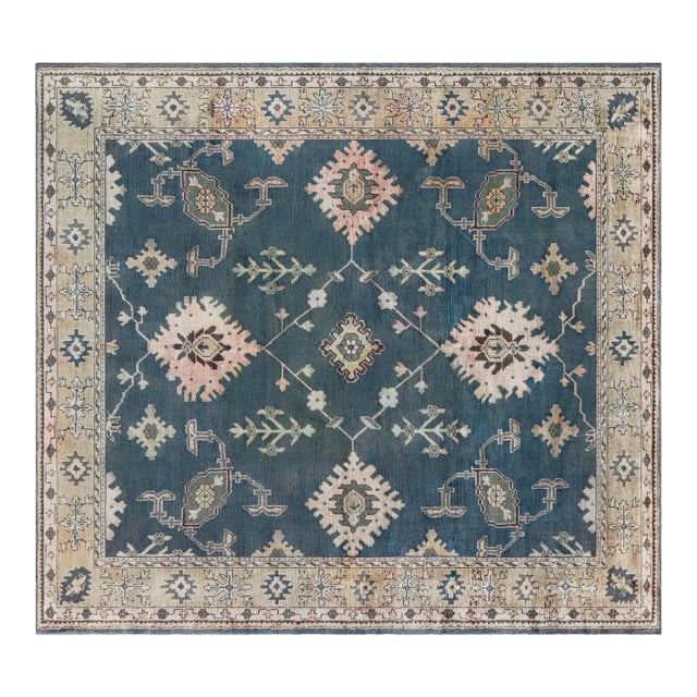 Early 20th Century Turkish Oushak Rug For Sale