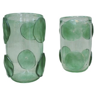 Mid-Century Modern Italian Murano Glass Vases from Costantini, Set of 2 For Sale