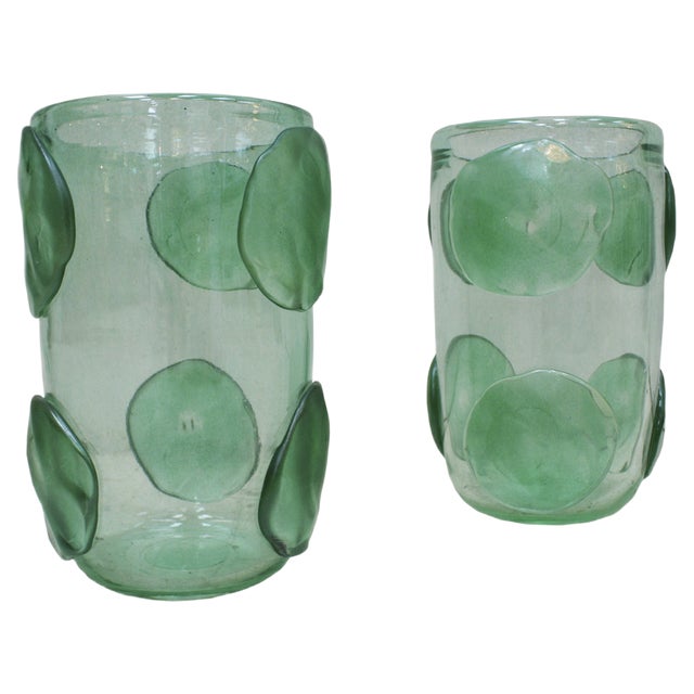 Mid-Century Modern Italian Murano Glass Vases from Costantini, Set of 2 For Sale