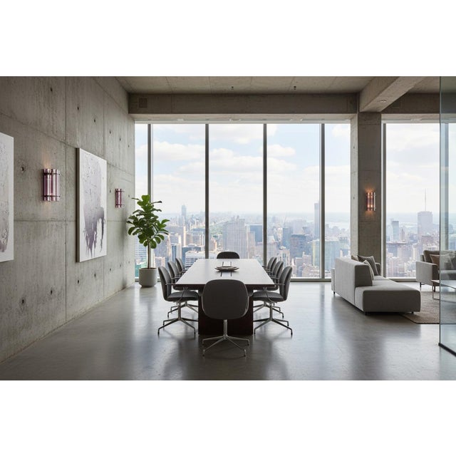 Murano Glass Triedri Sconces in Clear & Amethyst | Italian Modern Luxury Wall Lights - a Pair For Sale In Los Angeles - Image 6 of 7