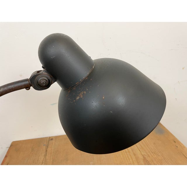 Black Industrial Table Lamp from Siemens, 1930s For Sale - Image 6 of 16