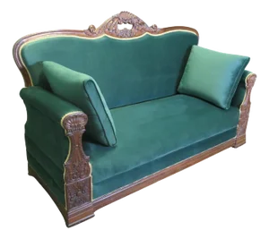 Large Carved Salon Settee, 1880s