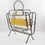 Mathieu Matégot Mid-Century Black, Yellow Lacquered Metal Magazine Holder For Sale - Image 15 of 17