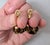 Trifari Vintage 1950s Signed Crown Trifari Goldtone Filigree & Faux-Tortoise Dangle Clip Earrings- 2 Pieces For Sale - Image 4 of 7