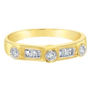 Diamond Wedding Band .26cttw 18k Yellow Gold, Size 9 For Sale
