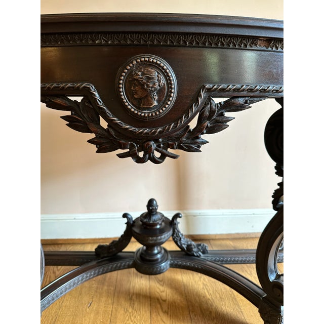 Mid 19th Century Mid 19th Century h.z.m. & Co. Mahogany Side Table For Sale - Image 5 of 9