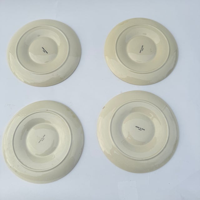 French 20th Century Gien Majolica Earthenware Artichoke Plates- Set of 4 For Sale - Image 3 of 13