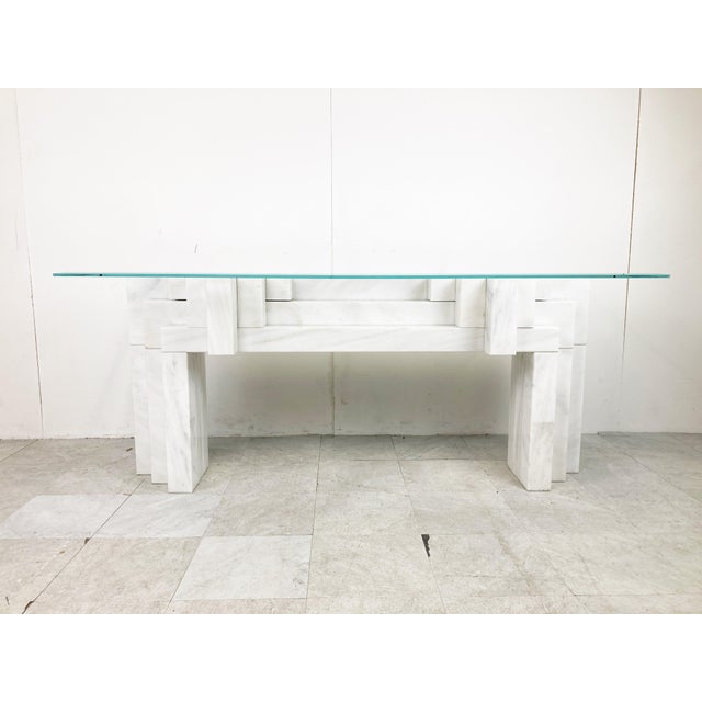 1980s Marble Console Table, 1980s For Sale - Image 5 of 10