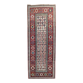 Tribal Antique Caucasian Talish 19th Century Runner For Sale