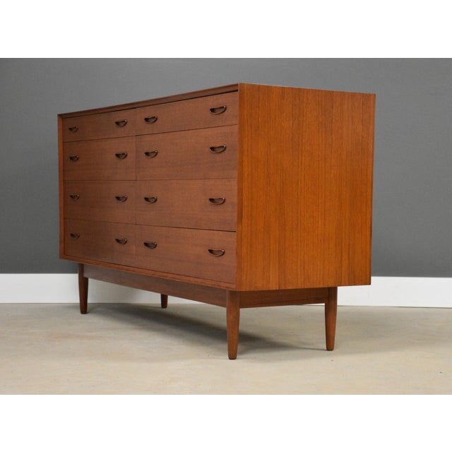 Erik Buch 1960s Refinished Erik Buch 60” Teak Long Dresser For Sale - Image 4 of 10