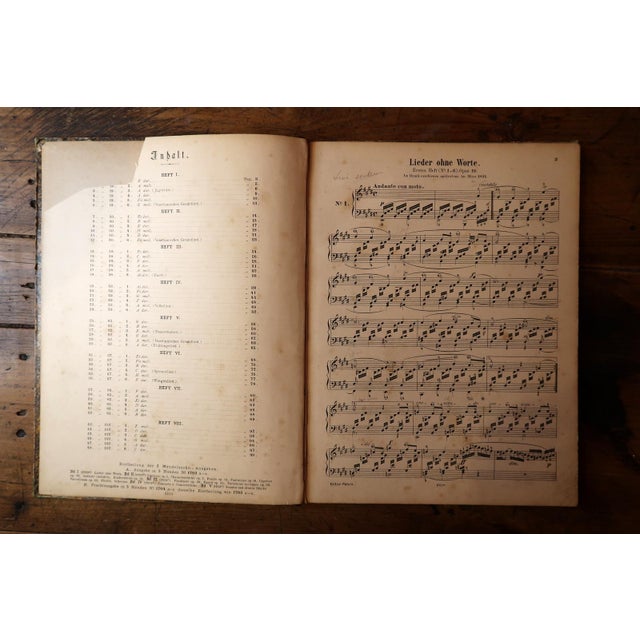 Melodic Elegance: Antique German Sheet Music Book - Early 20th Century For Sale - Image 10 of 15