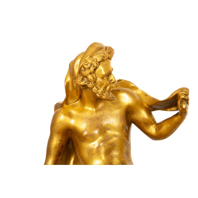 Rare Pair of French Antique Bronze Fireplace Chenets “Vulcan and Venus" For Sale - Image 15 of 17