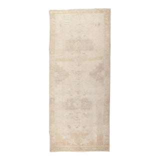 Mid 20th Century Muted Vintage Turkish Oushak Rug, 06'06 X 15'03 For Sale