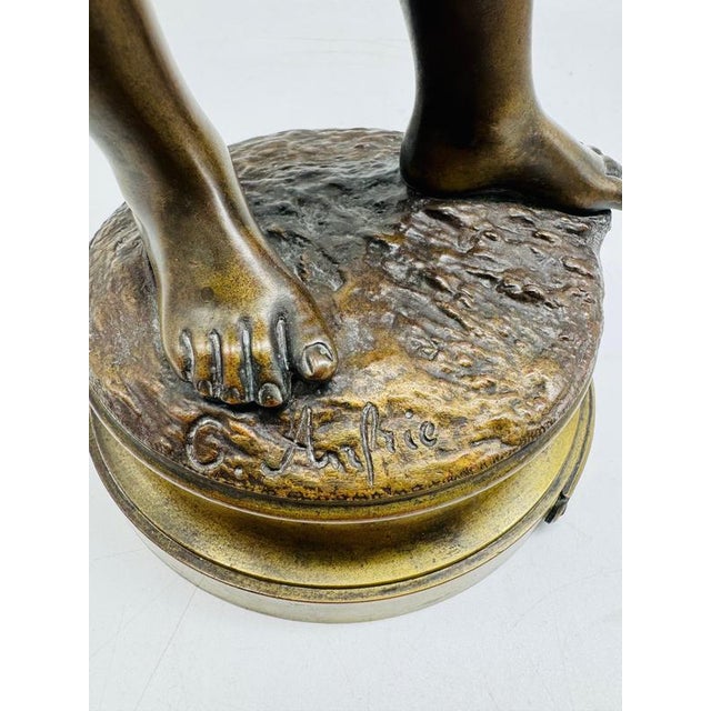Charles Anfrie, Elle Ronfle, 1890, Bronze For Sale - Image 3 of 14