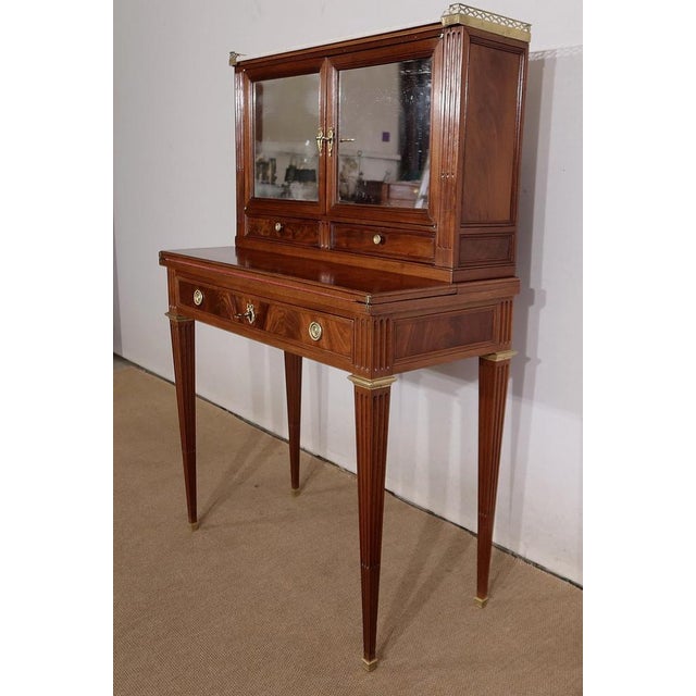 Small Mid-19th Century Louis XVI style Mahogany Bonheur-du-Jour Desk For Sale - Image 18 of 18