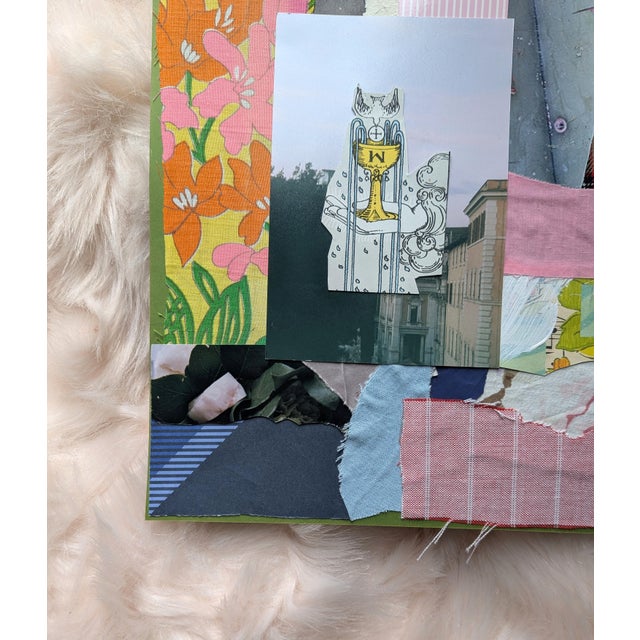 Textile "Another One" Contemporary Mixed Media Collage For Sale - Image 7 of 7