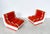 Red Set of Mid-Century Modern Italian Red Lounge Chairs, 1960s For Sale - Image 8 of 10