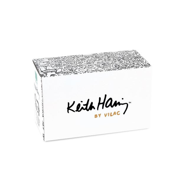 Keith Haring "Glowing Baby" Keith Haring Coin Bank Money Box Piggy Bank Wooden Collectible Decorative Object For Sale - Image 4 of 4