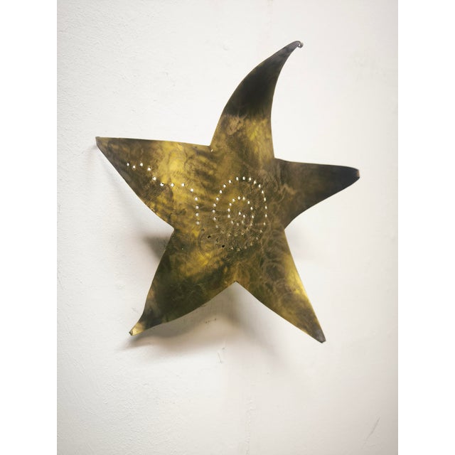Star Wall Light in Brass, 1960s For Sale - Image 10 of 13