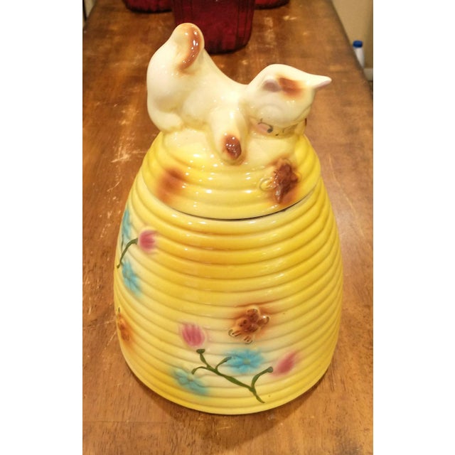 Vintage 1950s American Bisque Kitten On Beehive Cookie Jar Chairish