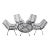 Woodard Sculptura Chairs & Coffee Table, Attributed, S/5 For Sale