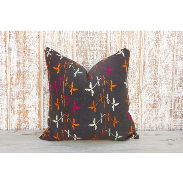 Khusi Antique Indian Folk Pillow For Sale - Image 9 of 9