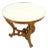 Fine Carved Wood Base Marble Top 31” Diameter Gueridon Center Table Widdicomb For Sale