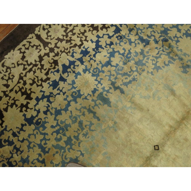 Zabihi Collection Floral Antique Chinee Rug - 8'11" x 11'5" For Sale - Image 10 of 11