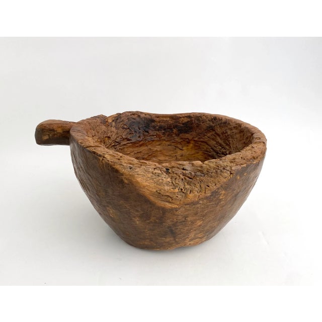 Antique Teak Hand-Sculpted Bowl For Sale In Los Angeles - Image 6 of 10