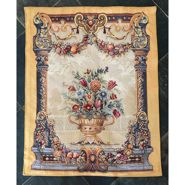 1950s Point Des Meurins French Wall Tapestry “Jardin Beaumesnil” For Sale - Image 11 of 11