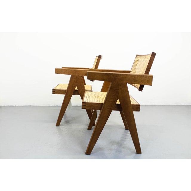 051 Capitol Complex Armchairs by Pierre Jeanneret for Cassina, 2010s, Set of 2, in Flawless conditions. Designed 1920 to...