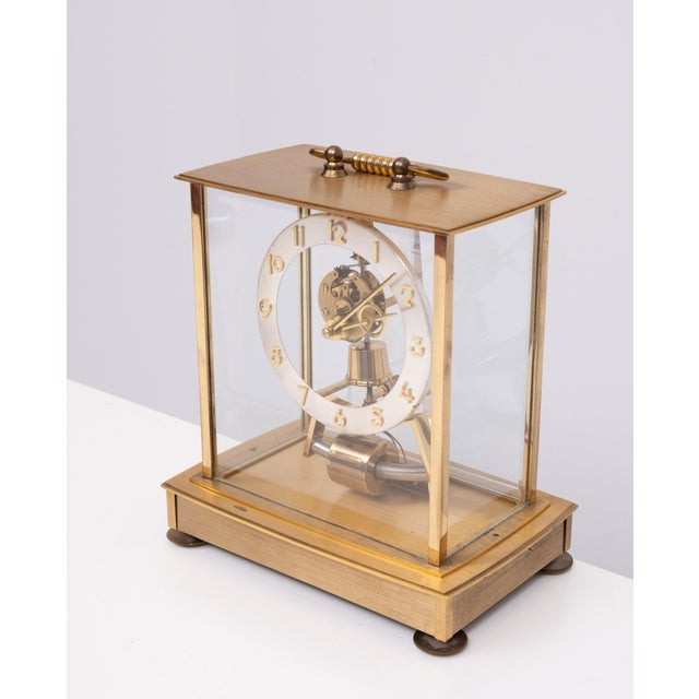 Kundo Brass Electromagnetic Mantel Clock, Germany, 1950s For Sale - Image 13 of 13