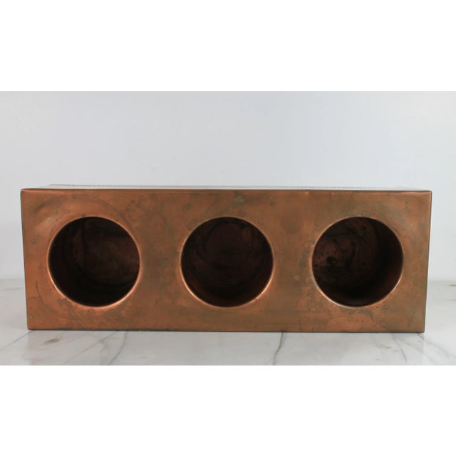 Farmhouse Vintage Copper Wine Bottle Holder For Sale - Image 3 of 8