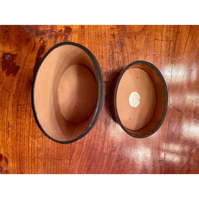 Pair of Florentine Leather Boxes With Sterling Silver Decoration For Sale In New York - Image 6 of 6