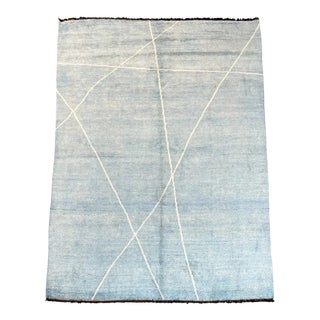 Morrocan Style Hand Made Wool Rug For Sale