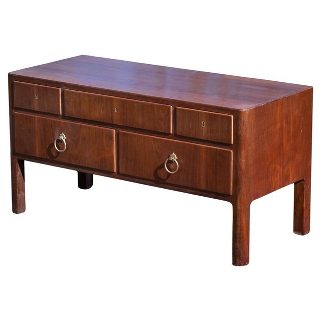 Mahogany Chest of Drawers attributed to Ernst Kühn, Denmark, 1930s For Sale - Image 9 of 9