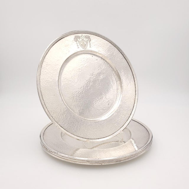 Neoclassical Set of Four Rogers Brothers Silver Plates For Sale - Image 3 of 9