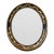Friedman Brothers Traditional Gold & Black Regency Bevelled Oval Wall Mirror, Decorative Arts Inc For Sale