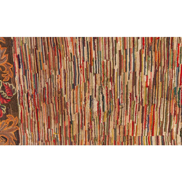 Doris Leslie Blau Vibrant Antique American Hooked Rug For Sale - Image 9 of 11
