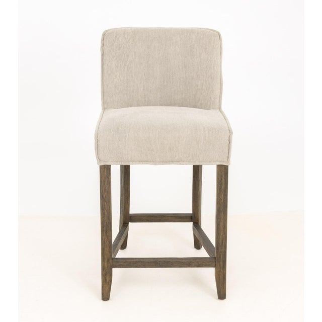 Early 21st Century Four Hands "Aria" Upholstered Bar Stools, 3 For Sale - Image 5 of 9
