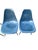 Blue Vintage Mid-Century Modern Blue Fiberglass Shell Chairs, Chrome Legs, Set of Four For Sale - Image 8 of 18