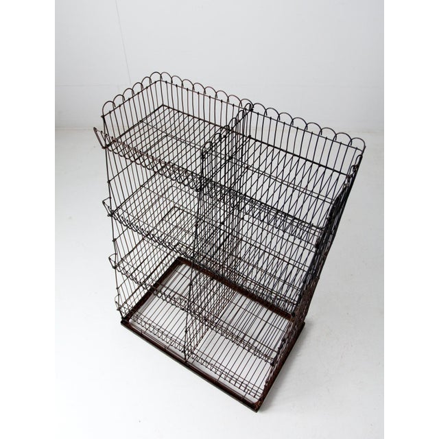 Vintage Black Wire Shelf Rack Chairish