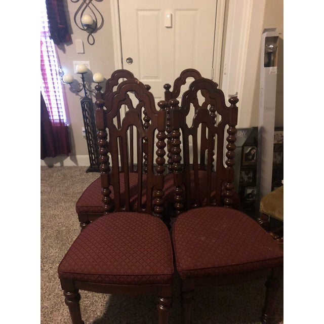 Wood French Renaissance Style Oak Dining Chairs, (circa 1880-1900). For Sale - Image 7 of 17